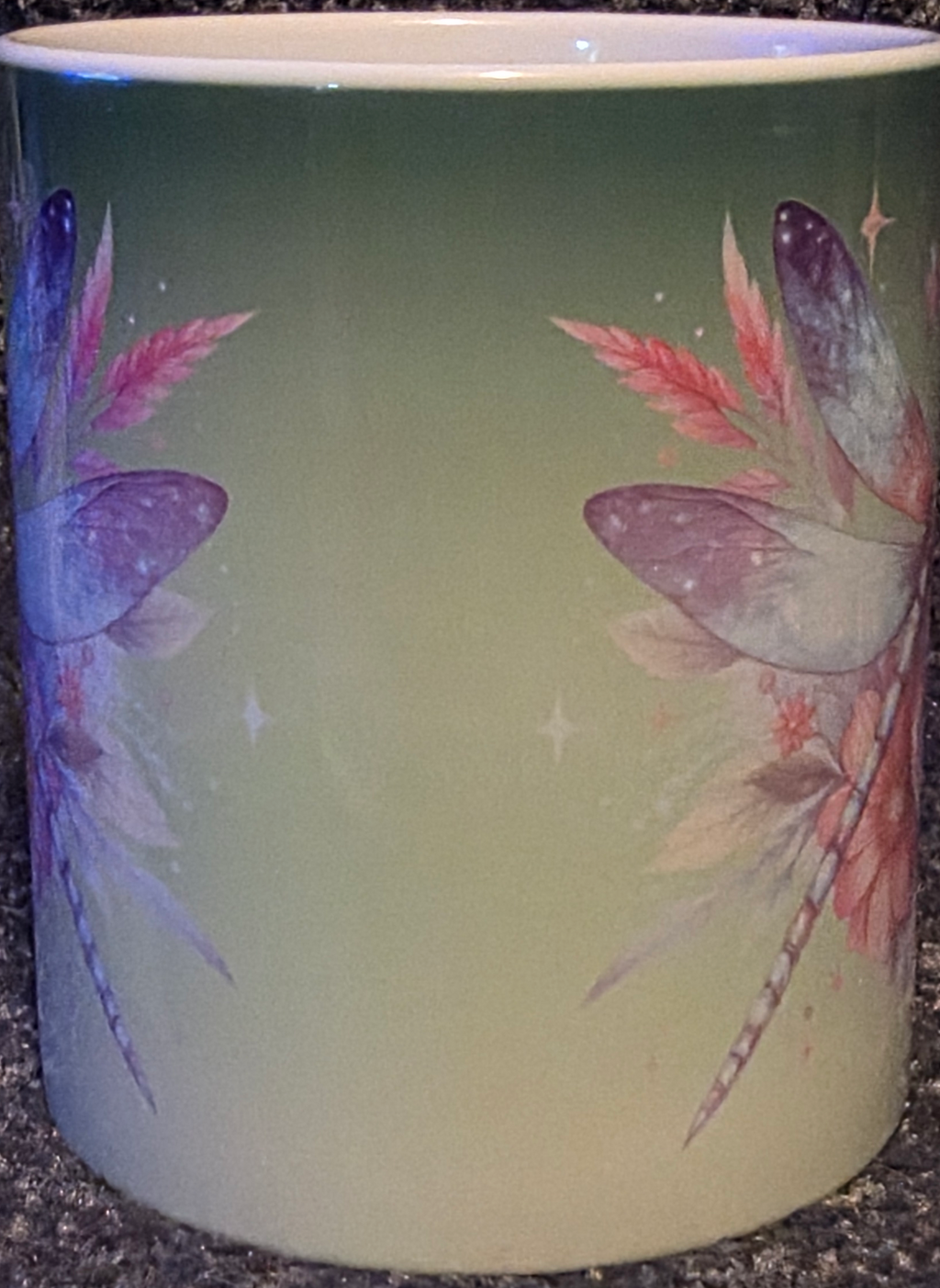 Green Dragonfly 11oz Coffee Mug