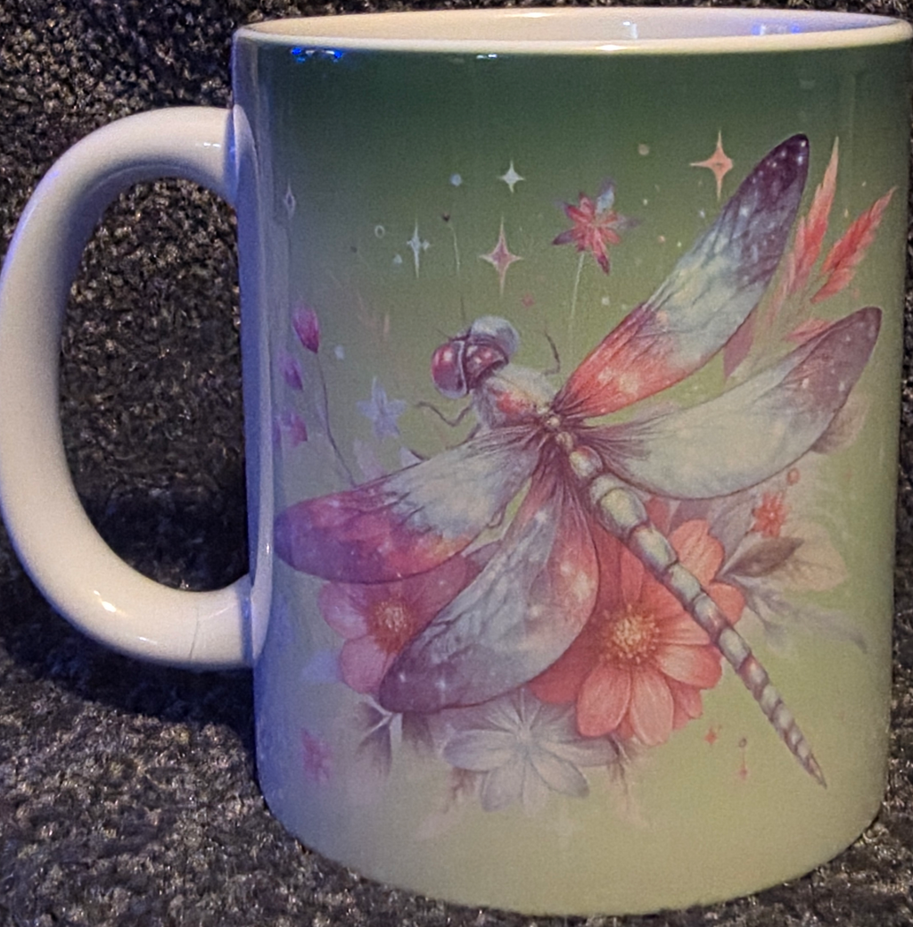 Green Dragonfly 11oz Coffee Mug