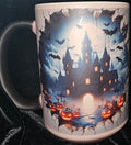 Bats and Creepy House 15oz Color Changing Coffee Mug