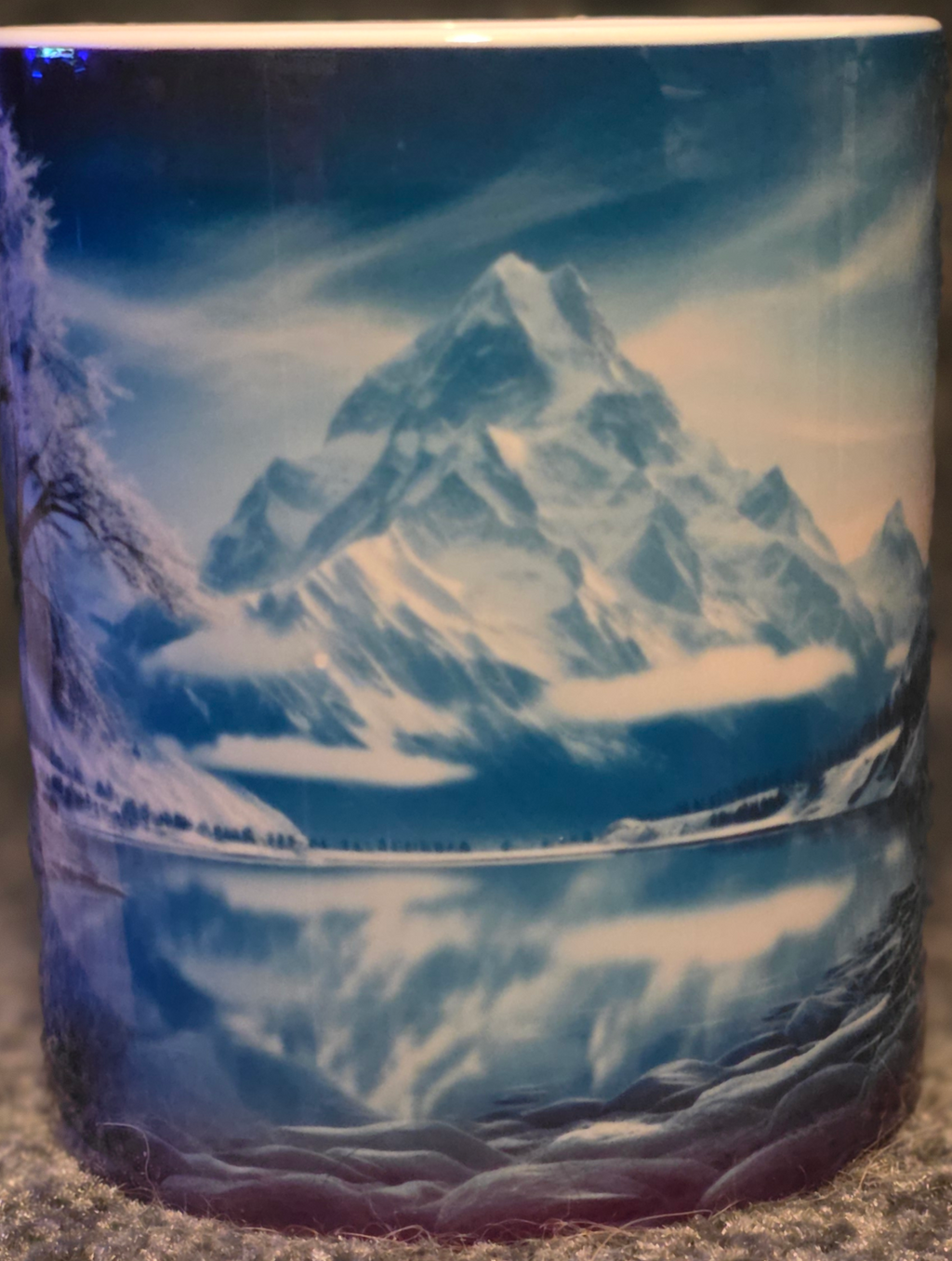 Wintry Mountain Lake 11oz Coffee Mug