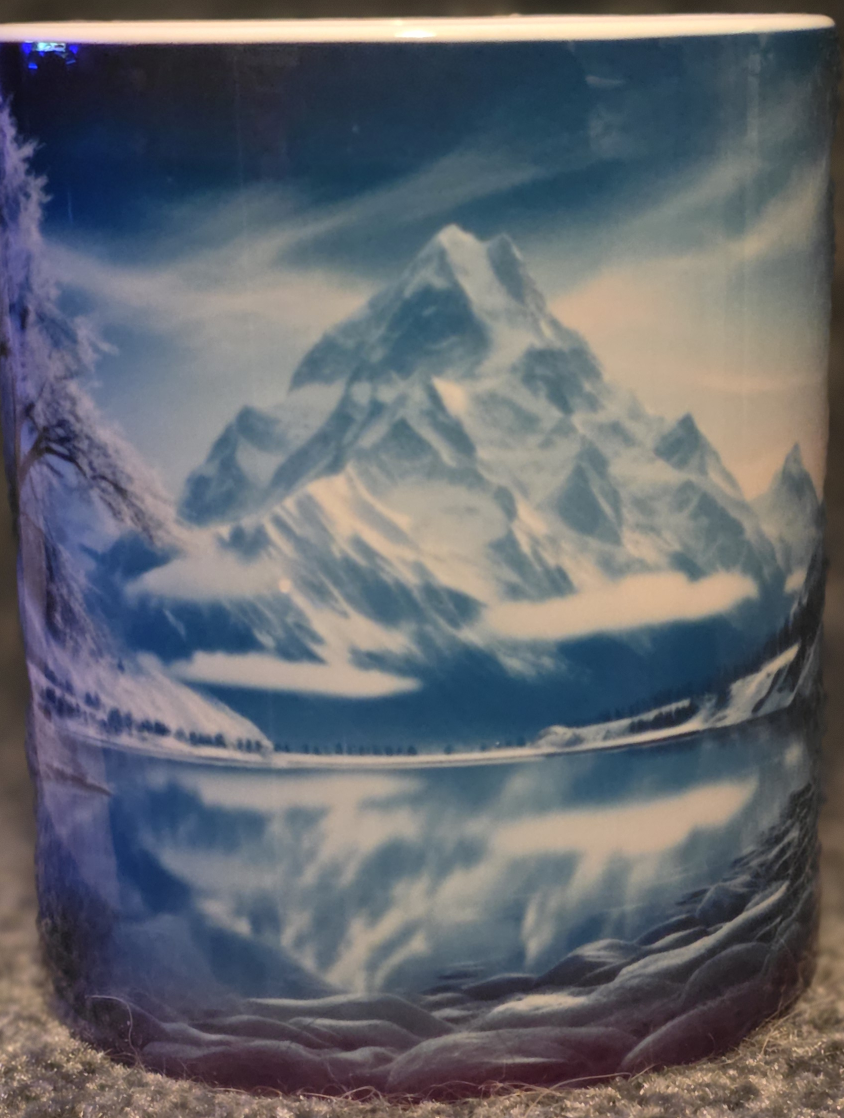 Wintry Mountain Lake 11oz Coffee Mug