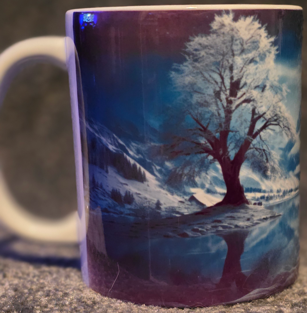Wintry Mountain Lake 11oz Coffee Mug