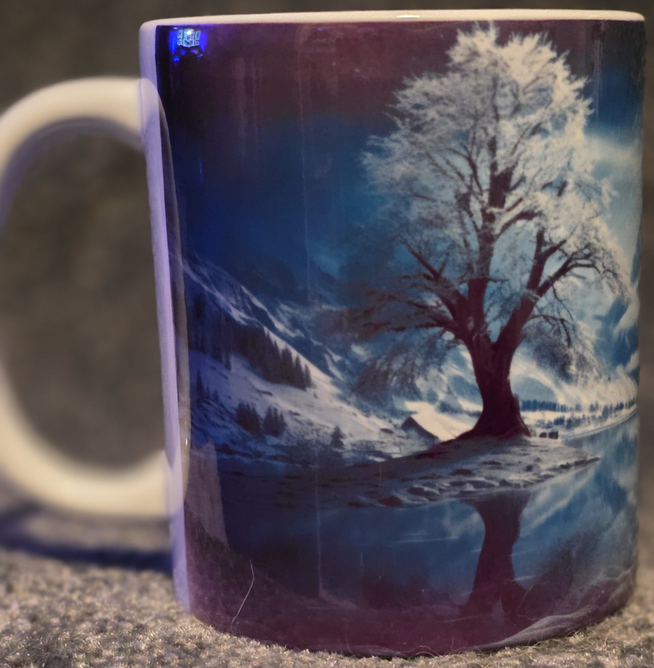Wintry Mountain Lake 11oz Coffee Mug