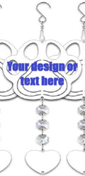 Customizable Paw Print Wind Spinner