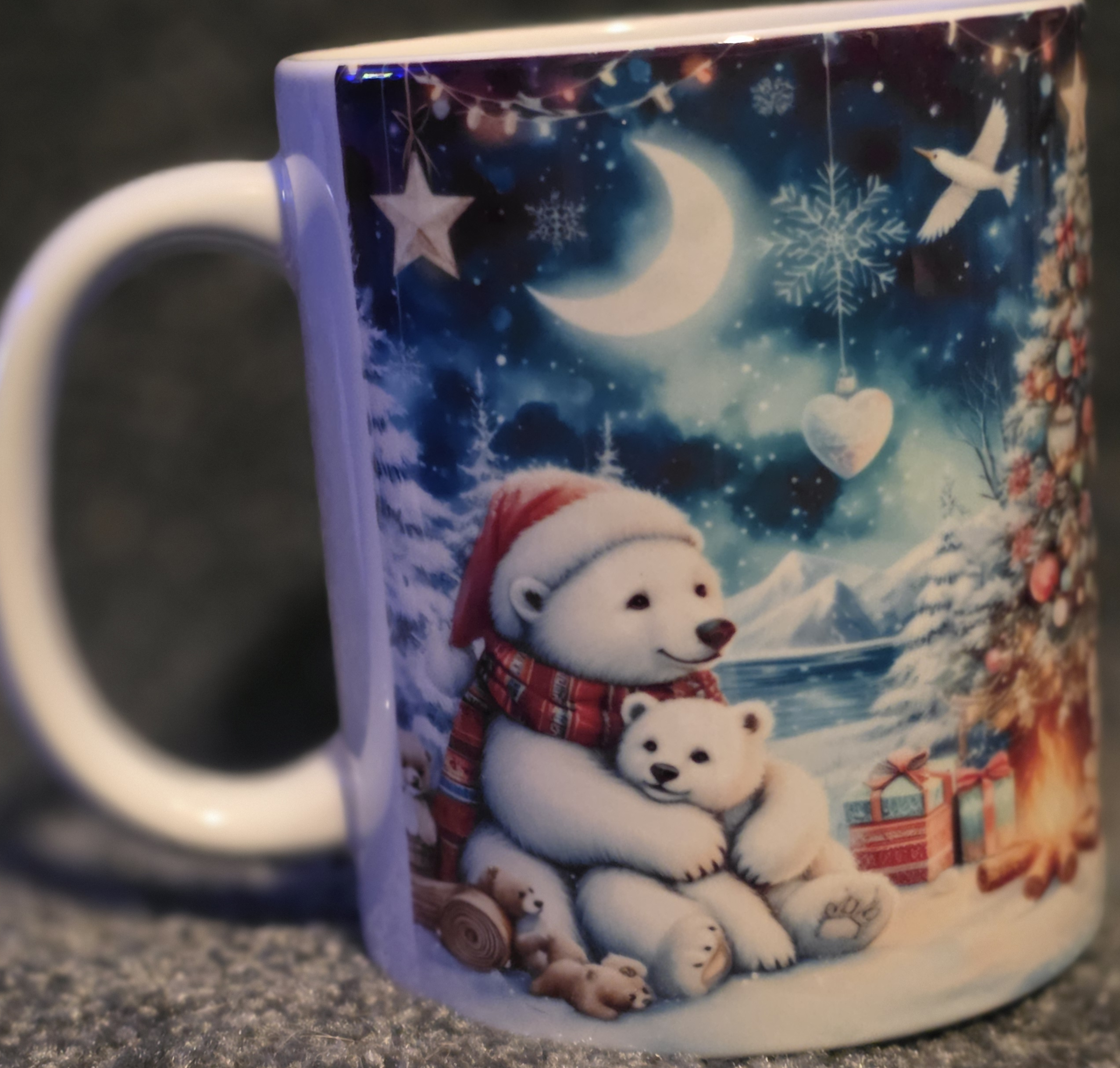 Polar Bear With Baby Christmas 11oz Coffee Mug