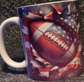 Red, White and Blue Football 11oz Coffee Mug