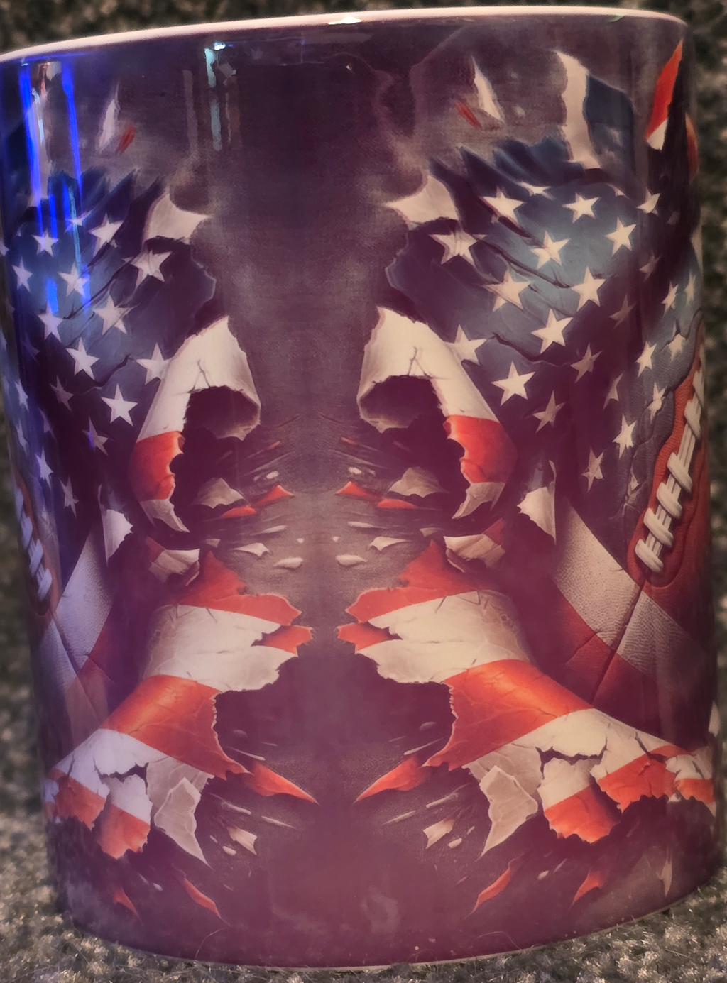 Red, White and Blue Football 11oz Coffee Mug