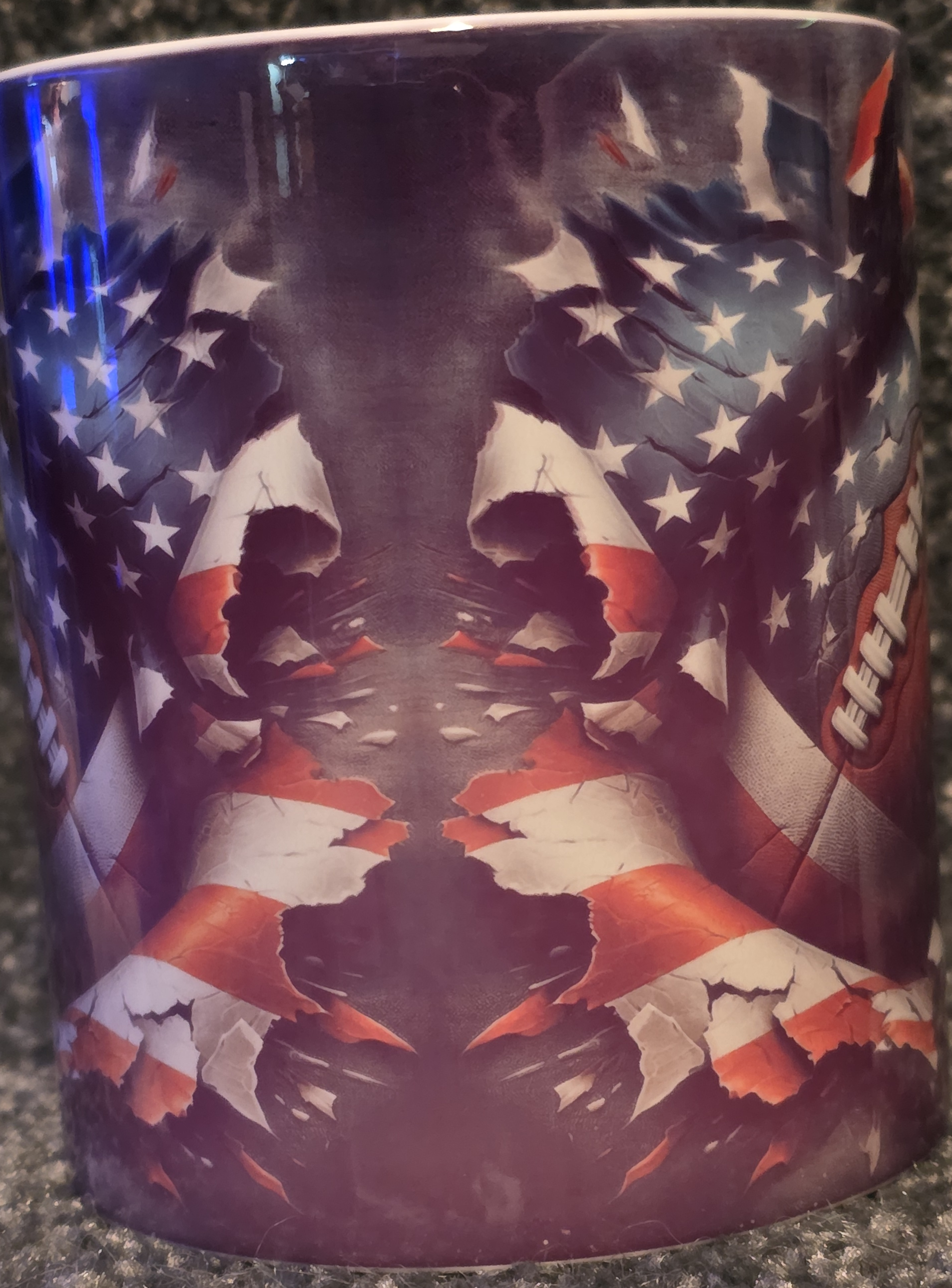 Red, White and Blue Football 11oz Coffee Mug