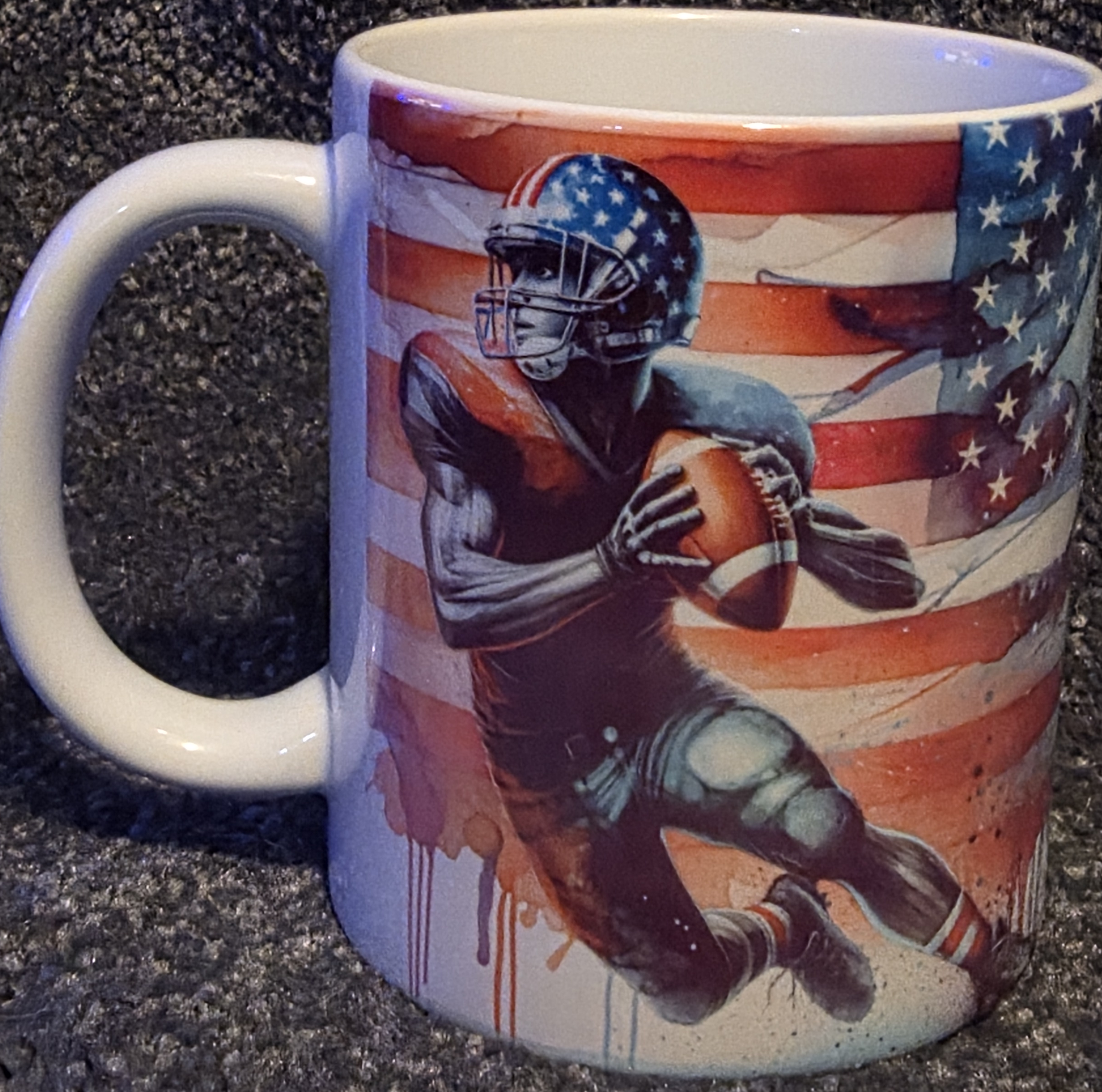 Red, White and Blue Football Quarterback 11oz Coffee Mug