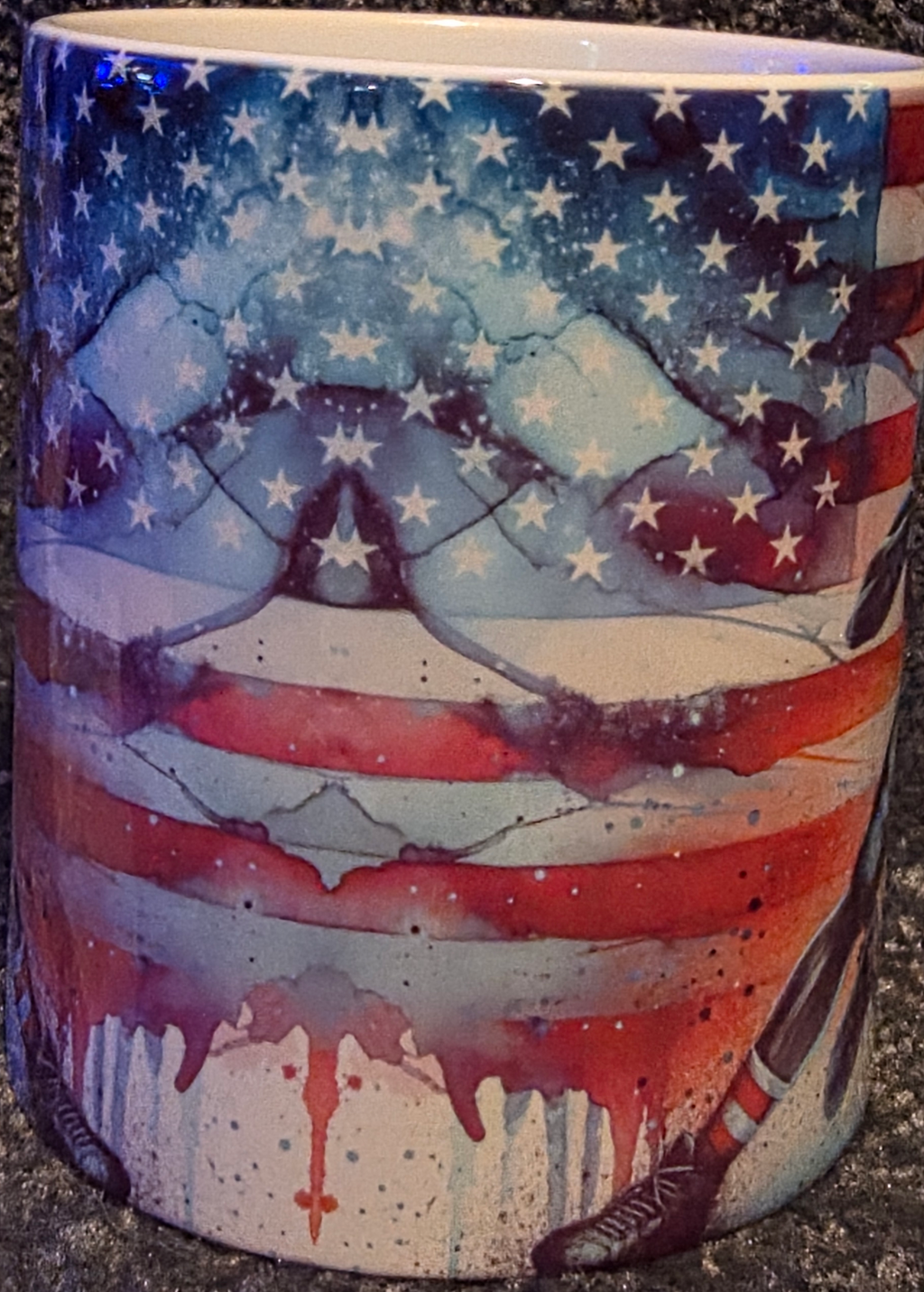Red, White and Blue Football Quarterback 11oz Coffee Mug