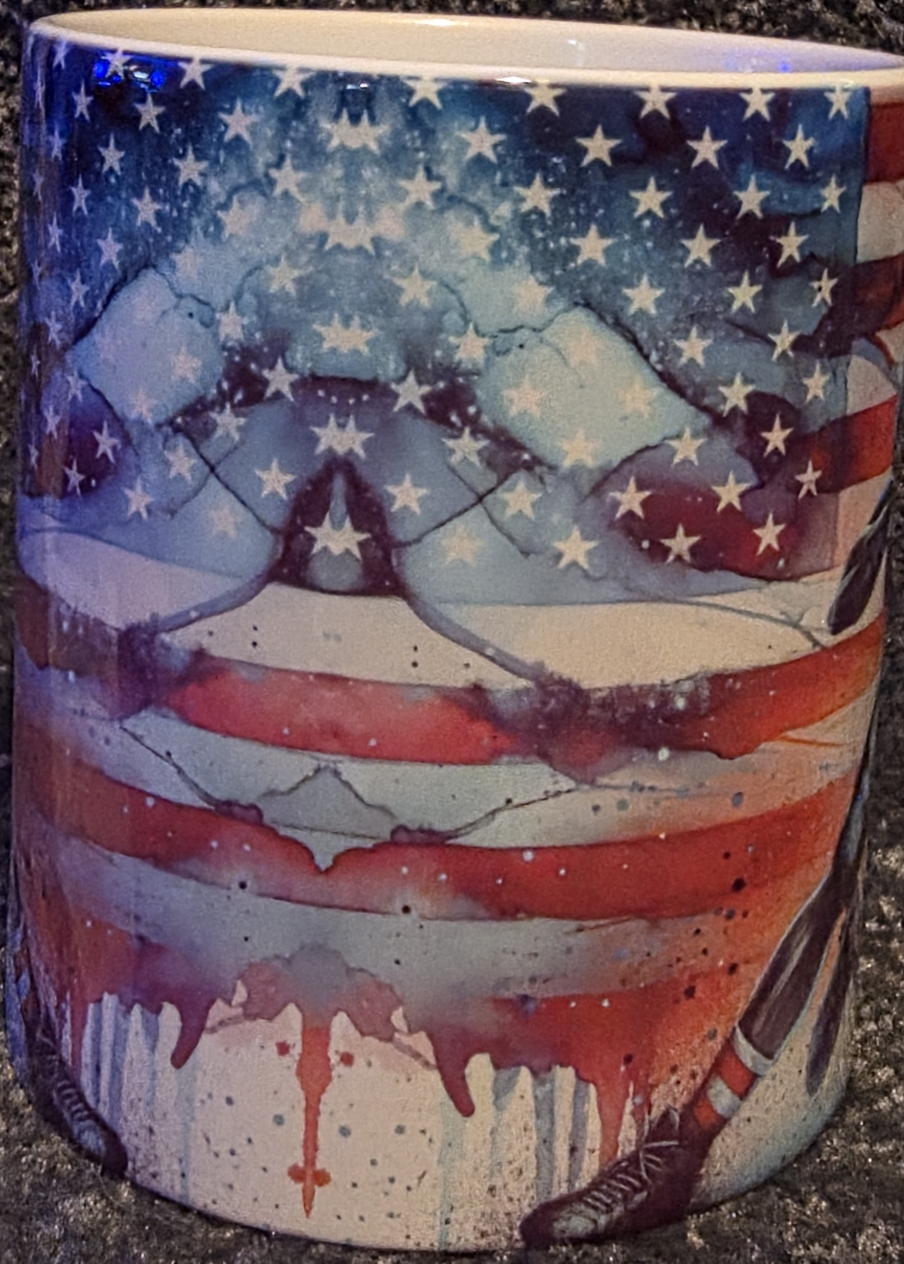 Red, White and Blue Football Quarterback 11oz Coffee Mug