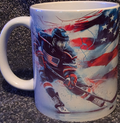 Red, White and Blue Hockey 11oz Coffee Mug