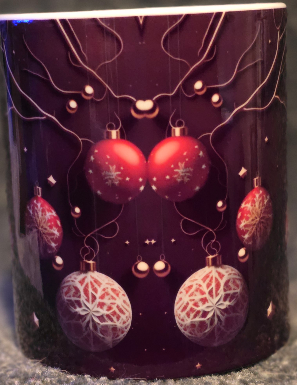 Red and White Ornaments 11oz Coffee Mug