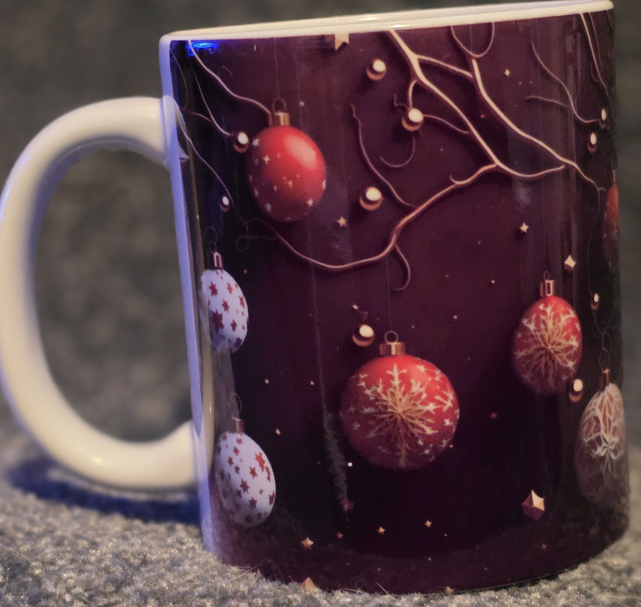 Red and White Ornaments 11oz Coffee Mug