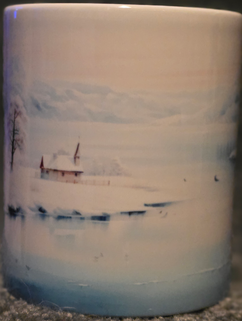 Snowy Lake and Trees 11oz Coffee Mug