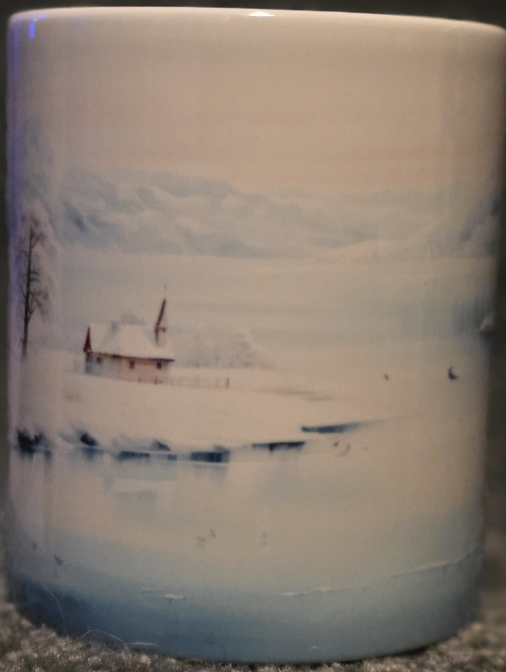 Snowy Lake and Trees 11oz Coffee Mug