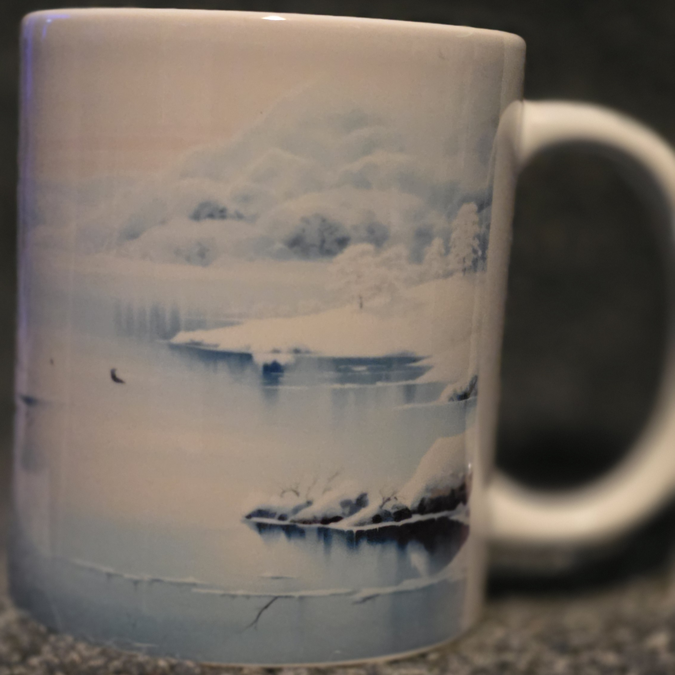 Snowy Lake and Trees 11oz Coffee Mug