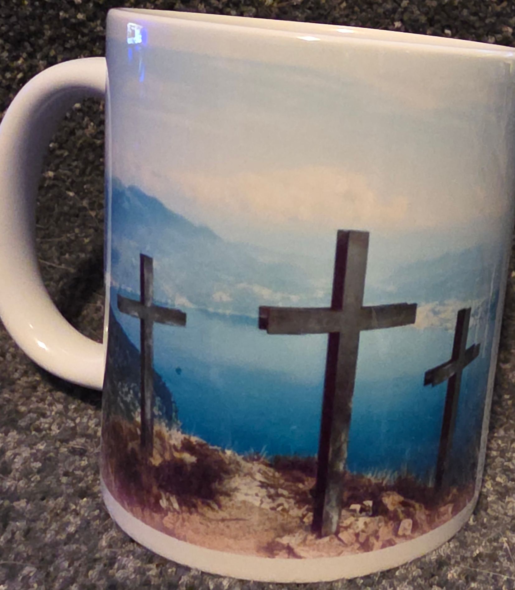 Three Crosses On A Hill 11oz Coffee Mug