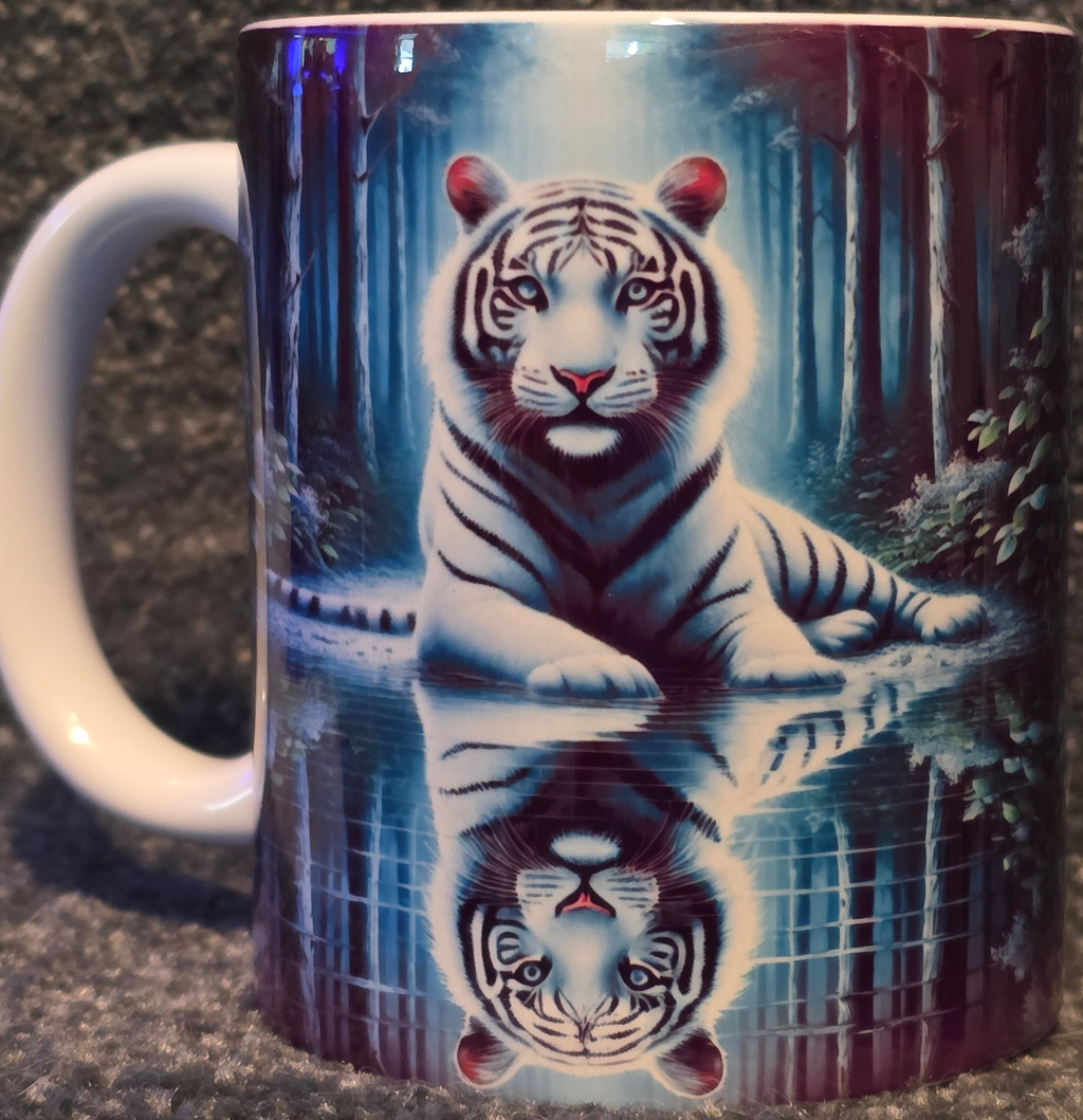 White Tiger 11oz Coffee Mug