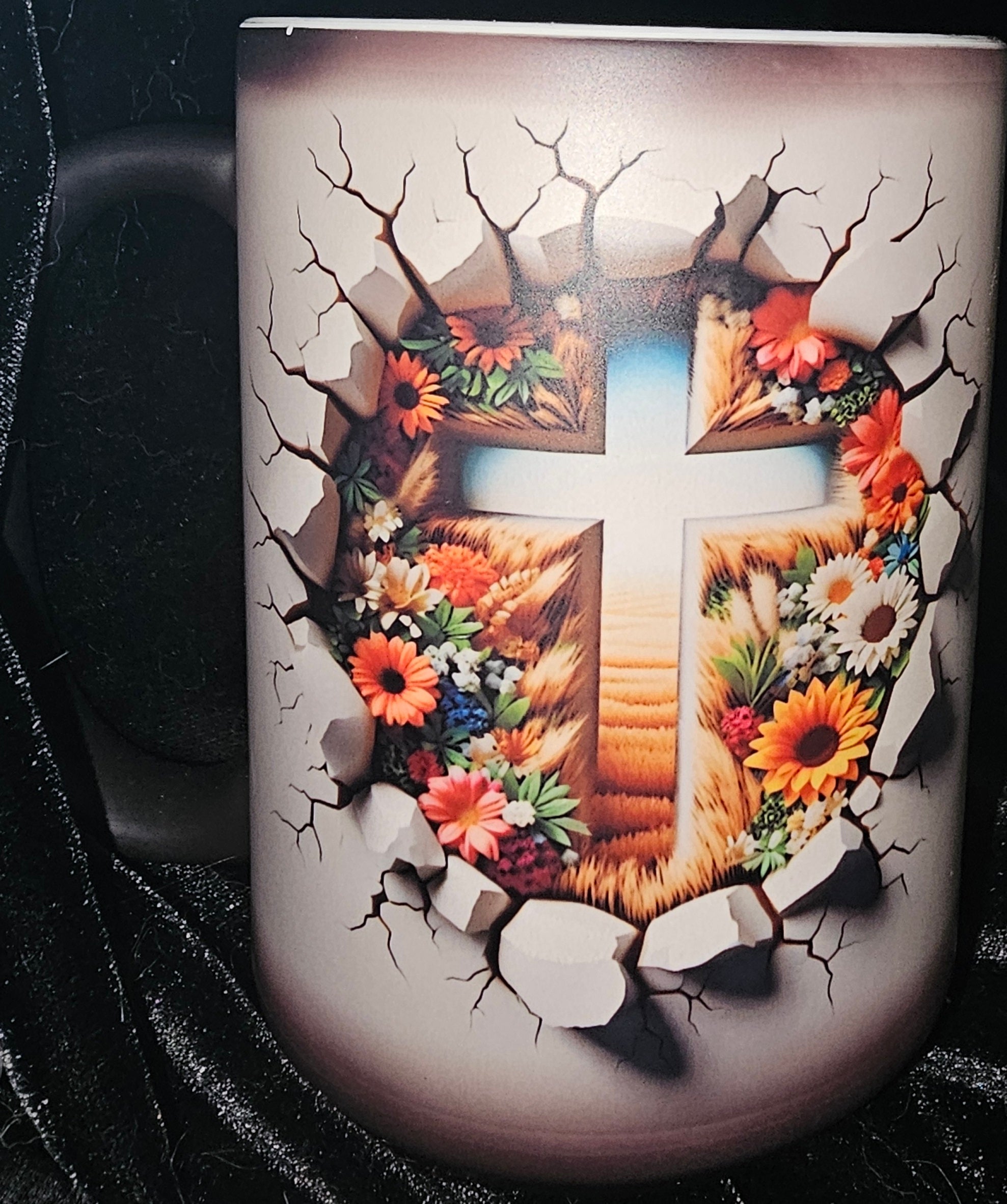 Wildflower Cross 15oz Color Changing Coffee Mug