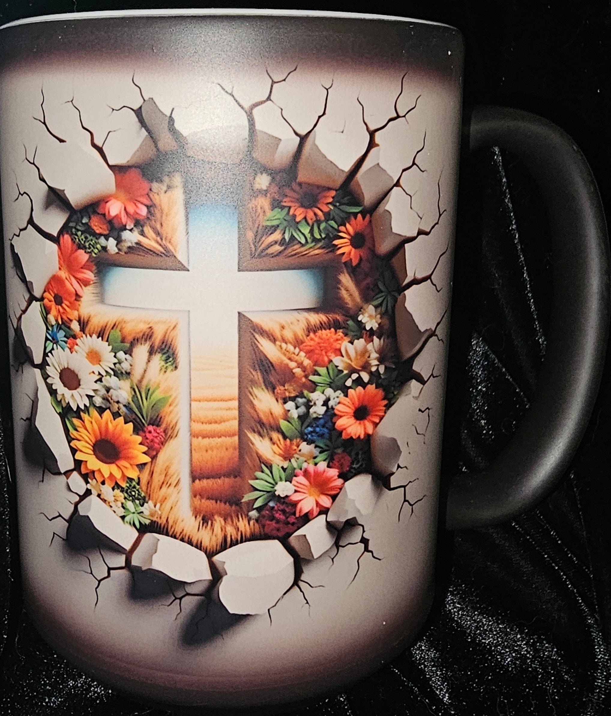 Wildflower Cross 15oz Color Changing Coffee Mug